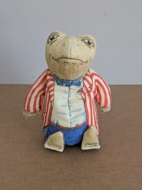 Vintage 1981 Wind In The Willows Mr. Toad Weighted Plush Bean Bag Figure